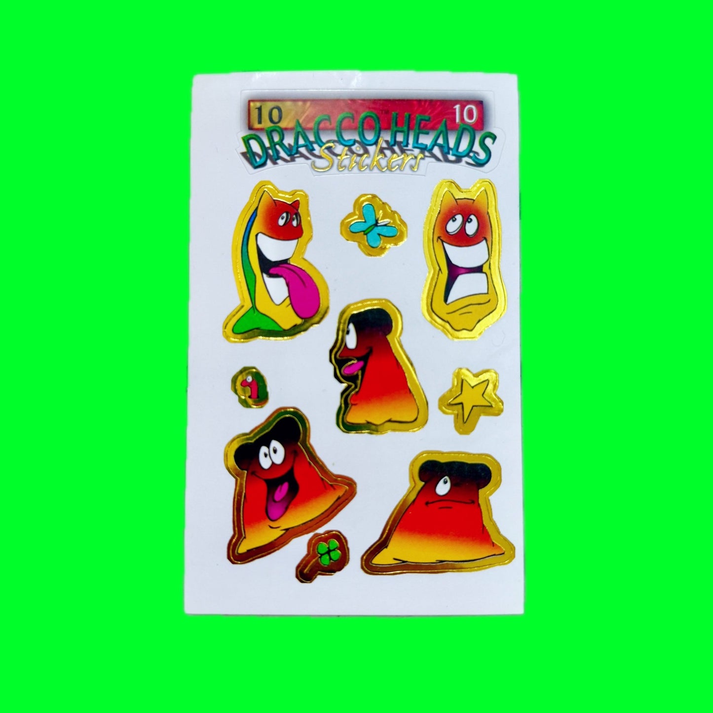 Dracco Heads Stickers (Crazy Bones, 90s) - PopCultGang