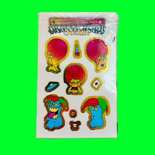 Dracco Heads Stickers (Crazy Bones, 90s) - PopCultGang
