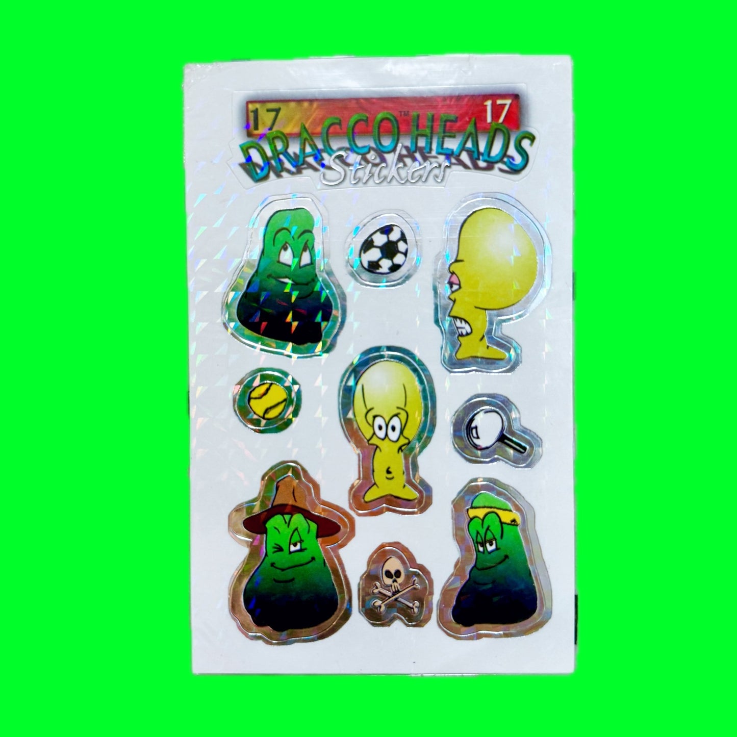 Dracco Heads Stickers (Crazy Bones, 90s) - PopCultGang