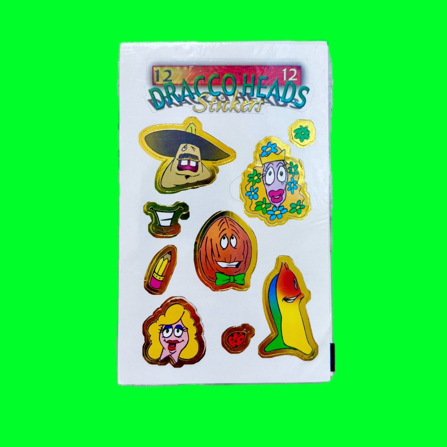 Dracco Heads Stickers (Crazy Bones, 90s) - PopCultGang