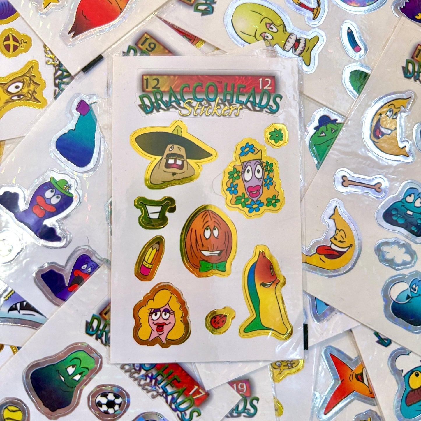 Dracco Heads Stickers (Crazy Bones, 90s) - PopCultGang