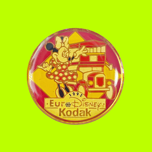 Euro Disney Park: Grand Opening Enamel Pin Buttons Mickey, Donald Duck, Pluto, Minnie (Kodak, 1992) - PopCultGang