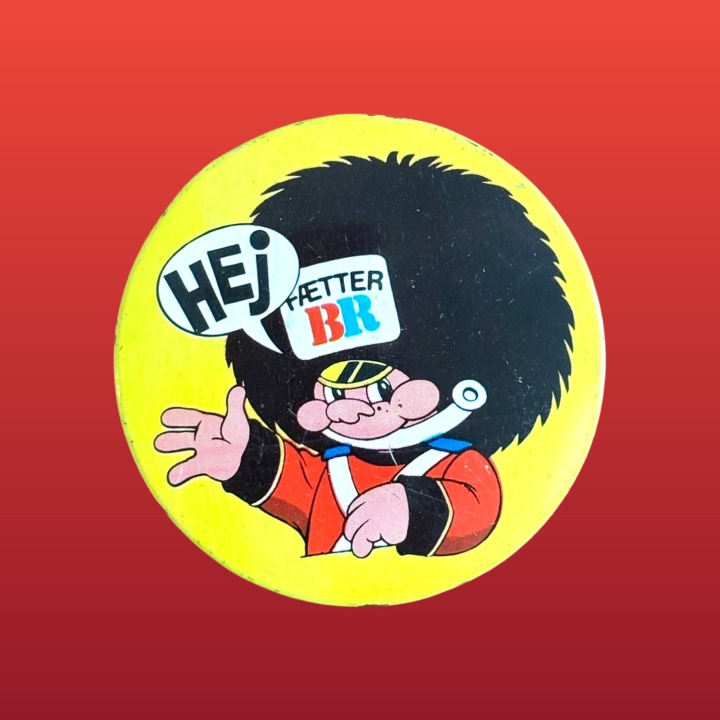 Fætter BR "Hej" Badge (danish toy store, 80s) - PopCultGang