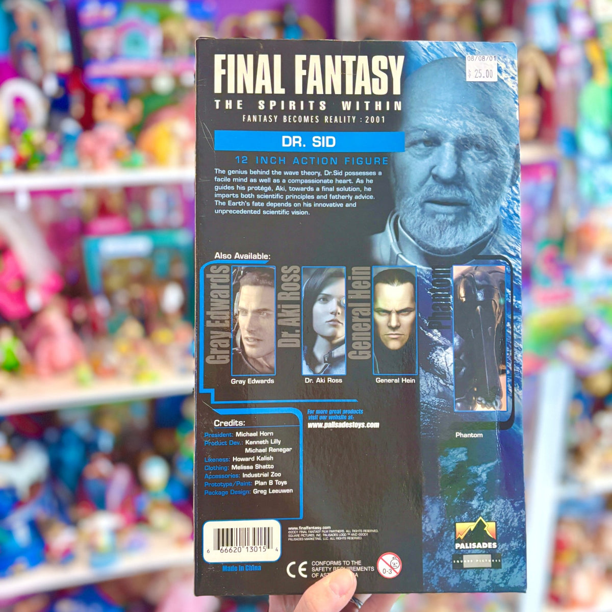 Final Fantasy: The Spirits Within - Dr. Sid 30 cm Action Figure Doll (NIB, Bandai, 2001) - PopCultGang