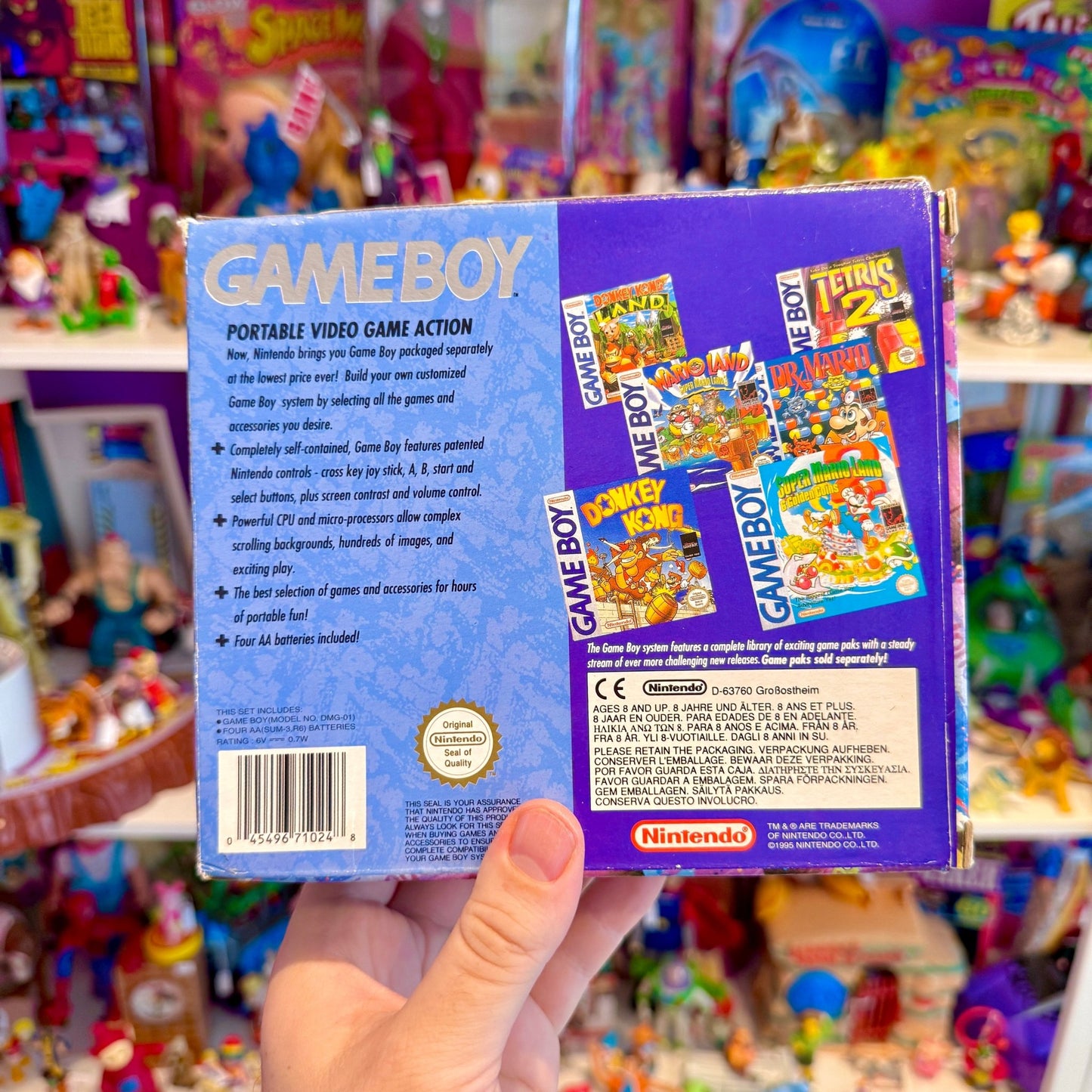 Gameboy: Play It Loud Blue (DMG - 01, complete in box, Bergsala, Nintendo) - PopCultGang