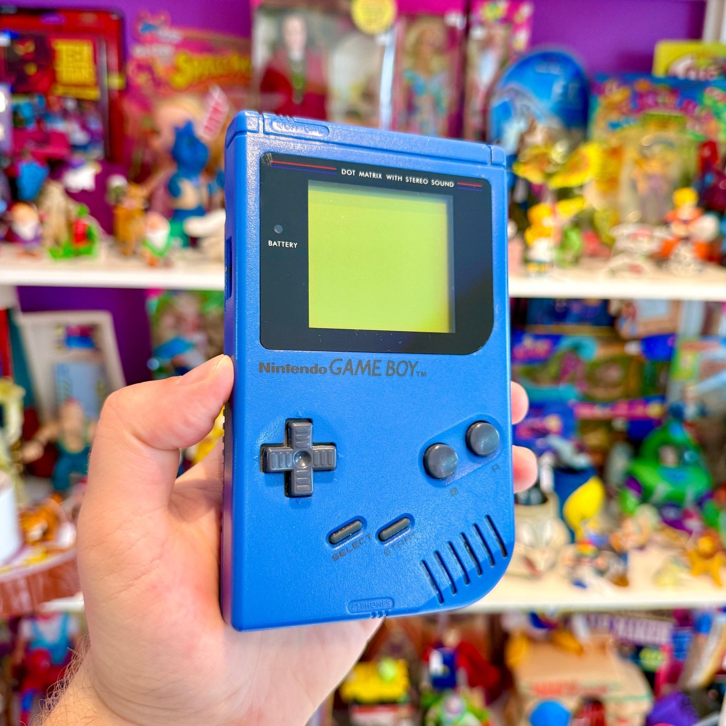 Gameboy: Play It Loud Blue (DMG - 01, complete in box, Bergsala, Nintendo) - PopCultGang