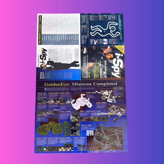 Goldeneye 007: Double Sided Guide Poster (N64 Magazine, 90s) - PopCultGang