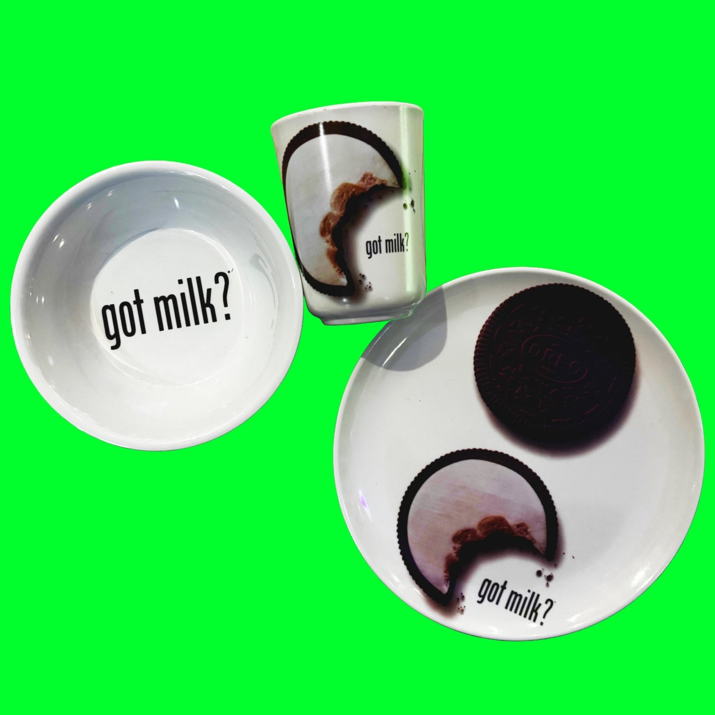 Got Milk? 3 PC Kid’s Set - Plate, Bowl, Tumbler (1998) - PopCultGang