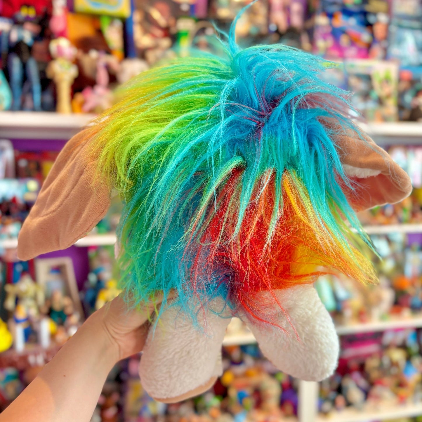 Gremlins: Ugly Bootleg Gizmo Rainbow Hair Plush (90s?) - PopCultGang