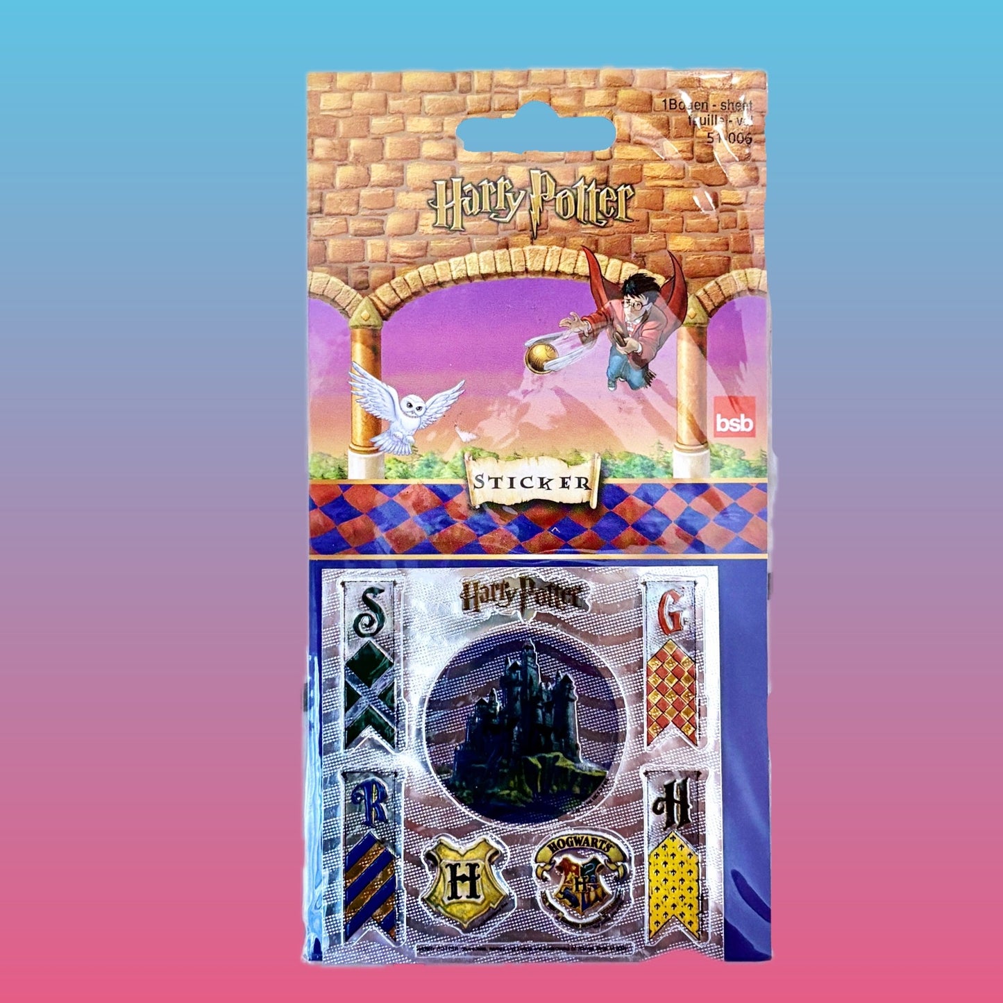 Harry Potter: Shiny House Flag Stickers (BSB, 2001) - PopCultGang