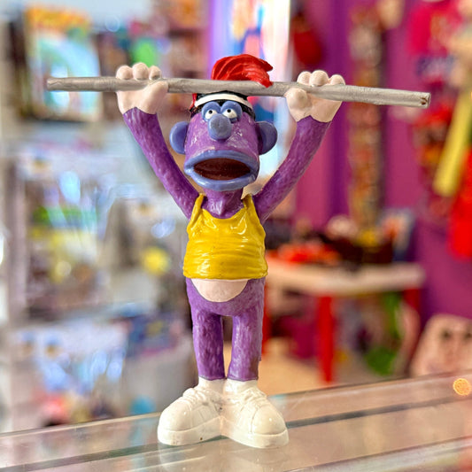 Harry Weightlifting Muppet PVC Figure (DSB, Danish train mascot, 2000s) - PopCultGang