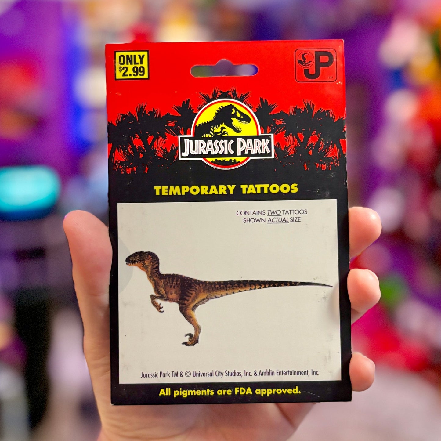 Jurassic Park Temporary Tatoos (90s) - PopCultGang