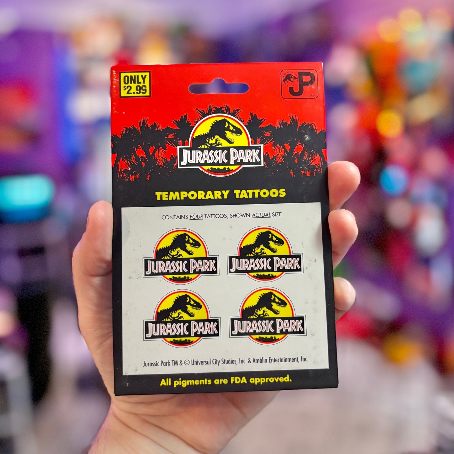 Jurassic Park Temporary Tatoos (90s) - PopCultGang