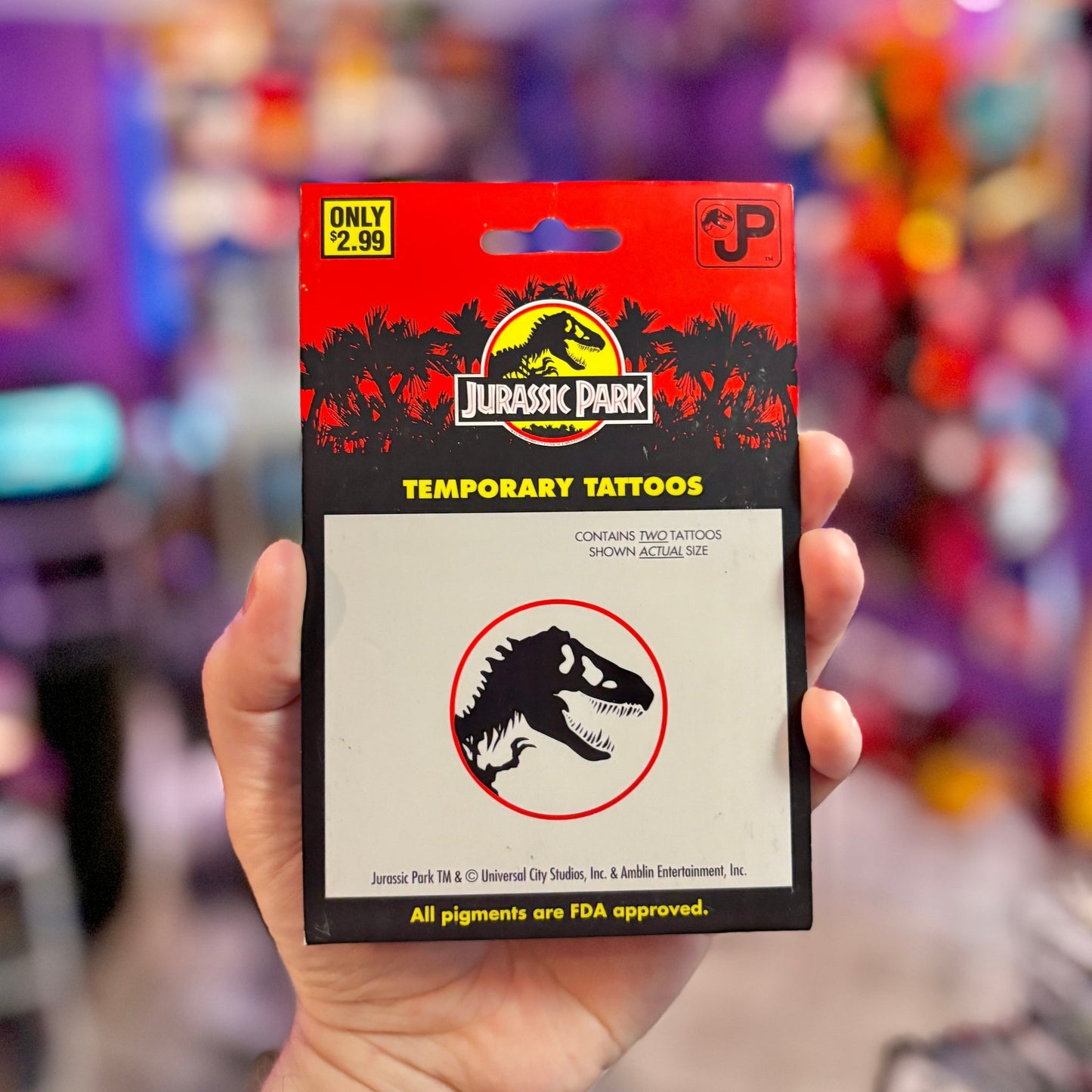 Jurassic Park Temporary Tatoos (90s) - PopCultGang