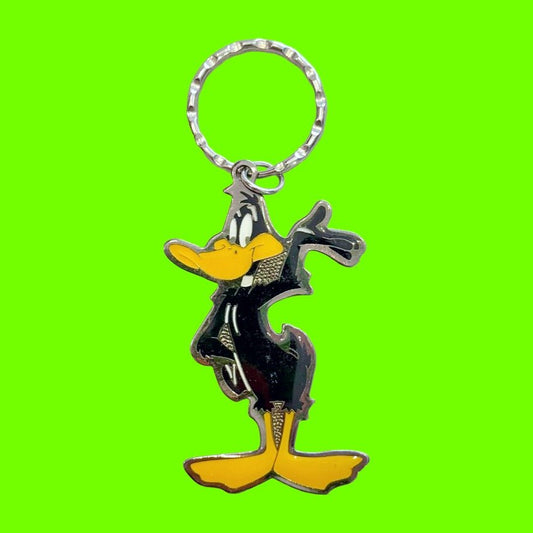 Looney Tunes: Daffy Duck Metal Keychain (90s) - PopCultGang
