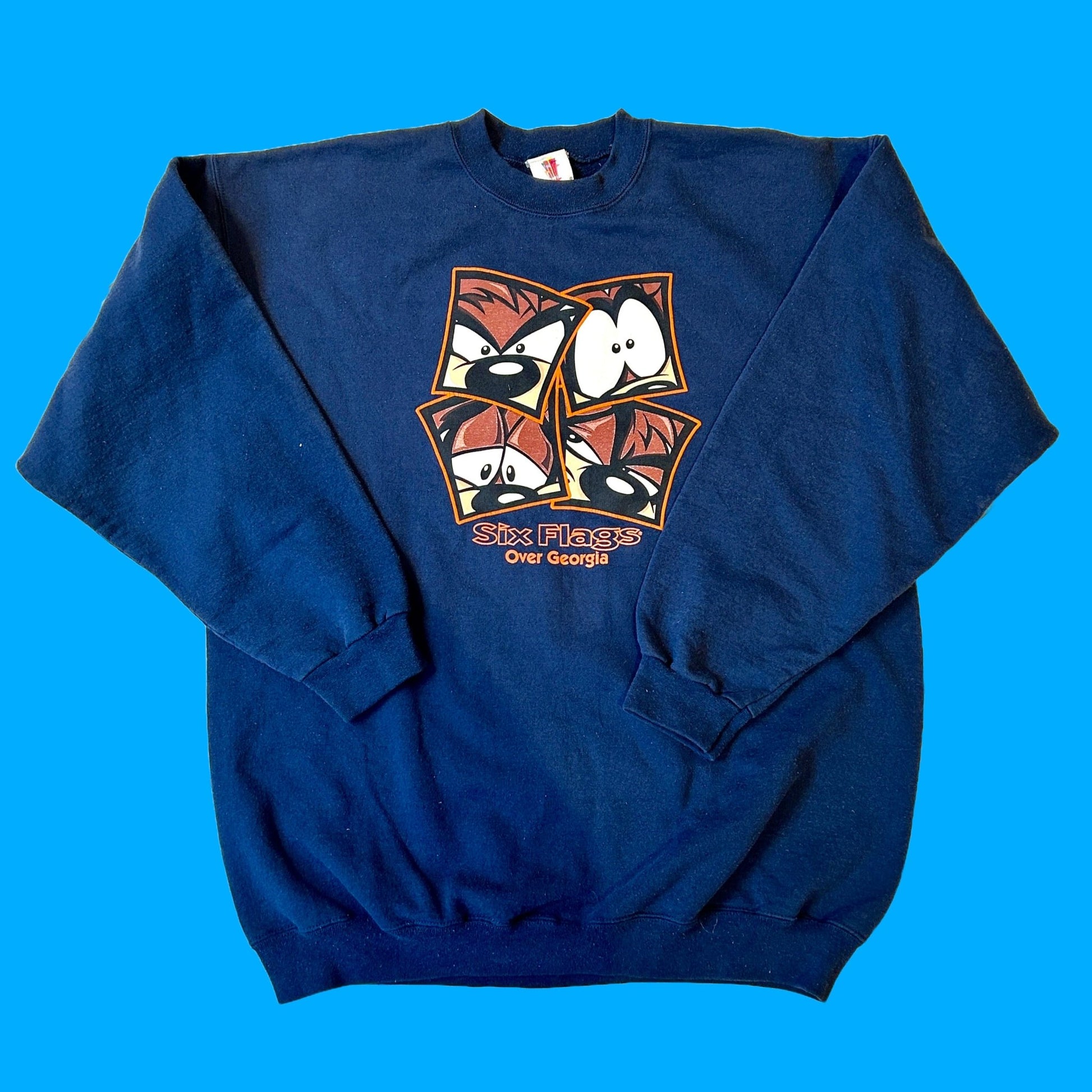 Looney Tunes: Six Flags Over Georgia Taz Sweatshirt (90s) - PopCultGang