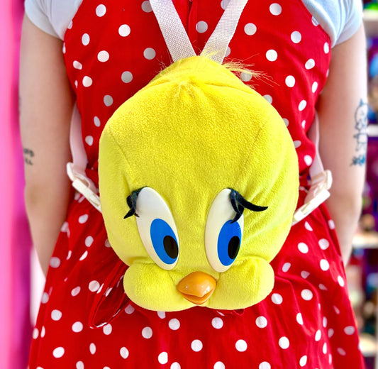 Looney Tunes: Tweety Face Plush Backpack (90s) - PopCultGang