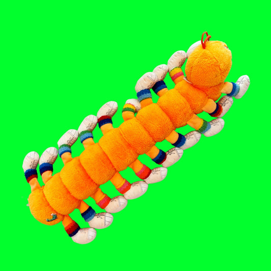 Lots - A - Lots - A - Leggggggs: Orange 60cm Caterpillar Plush (1984) - PopCultGang