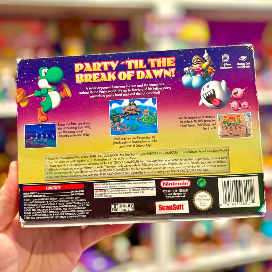 Mario Party 6 + Microphone (big box, Gamecube) - PopCultGang