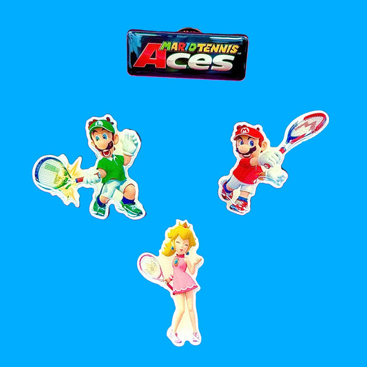Mario Tennis Aces Promo Pins - E3 2018 (Nintendo) - PopCultGang