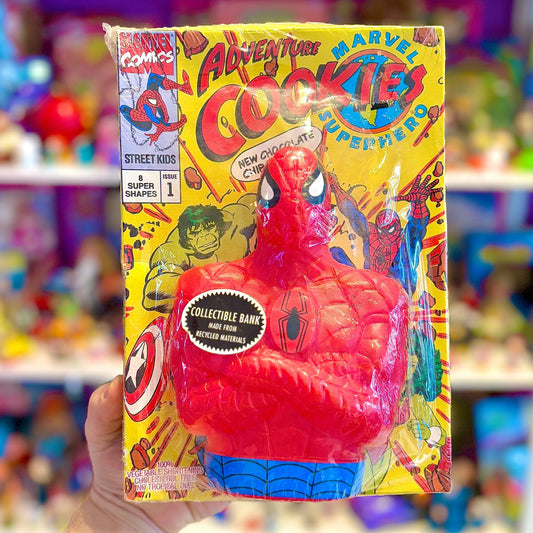 Marvel Comics Adventure Cookies + Spider - Man Coin Bank (80s) - PopCultGang