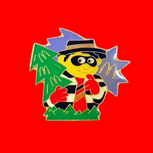 McDonalds Hamburglar Christmas Holiday Enamel Pin (90s) - PopCultGang