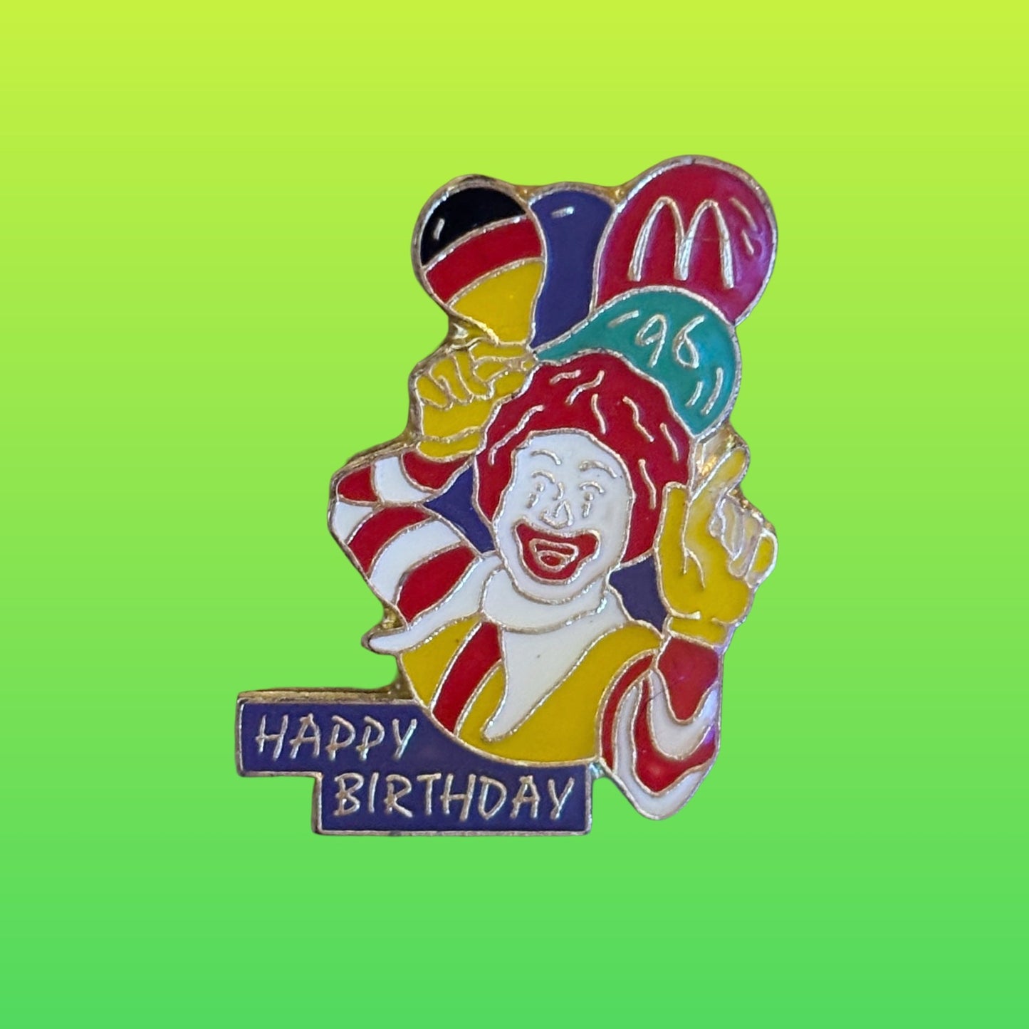 McDonalds: Happy Birthday Enamel Pin Badge (1996) - PopCultGang