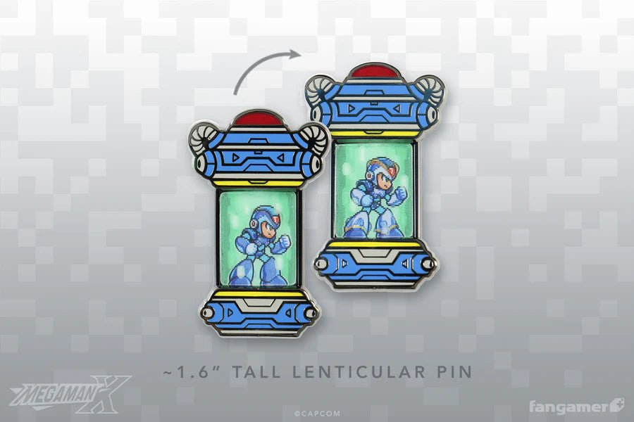 Mega Man - Light Capsule Lenticular Pin - PopCultGang