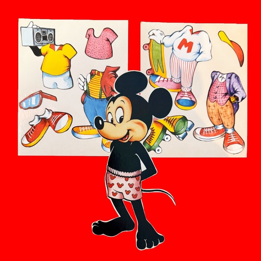 Mickey Mouse Dress - up Paper Doll (Disney, Uniset, 80s) - PopCultGang