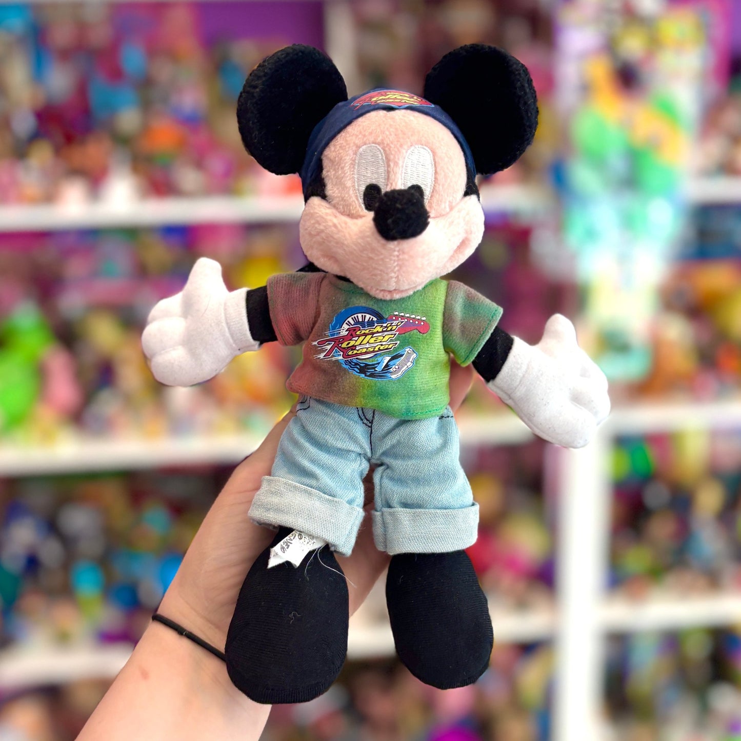 Mickey Mouse Rock 'N' Roller Coaster Plush (Disney World Exclusive, 2000s) - PopCultGang