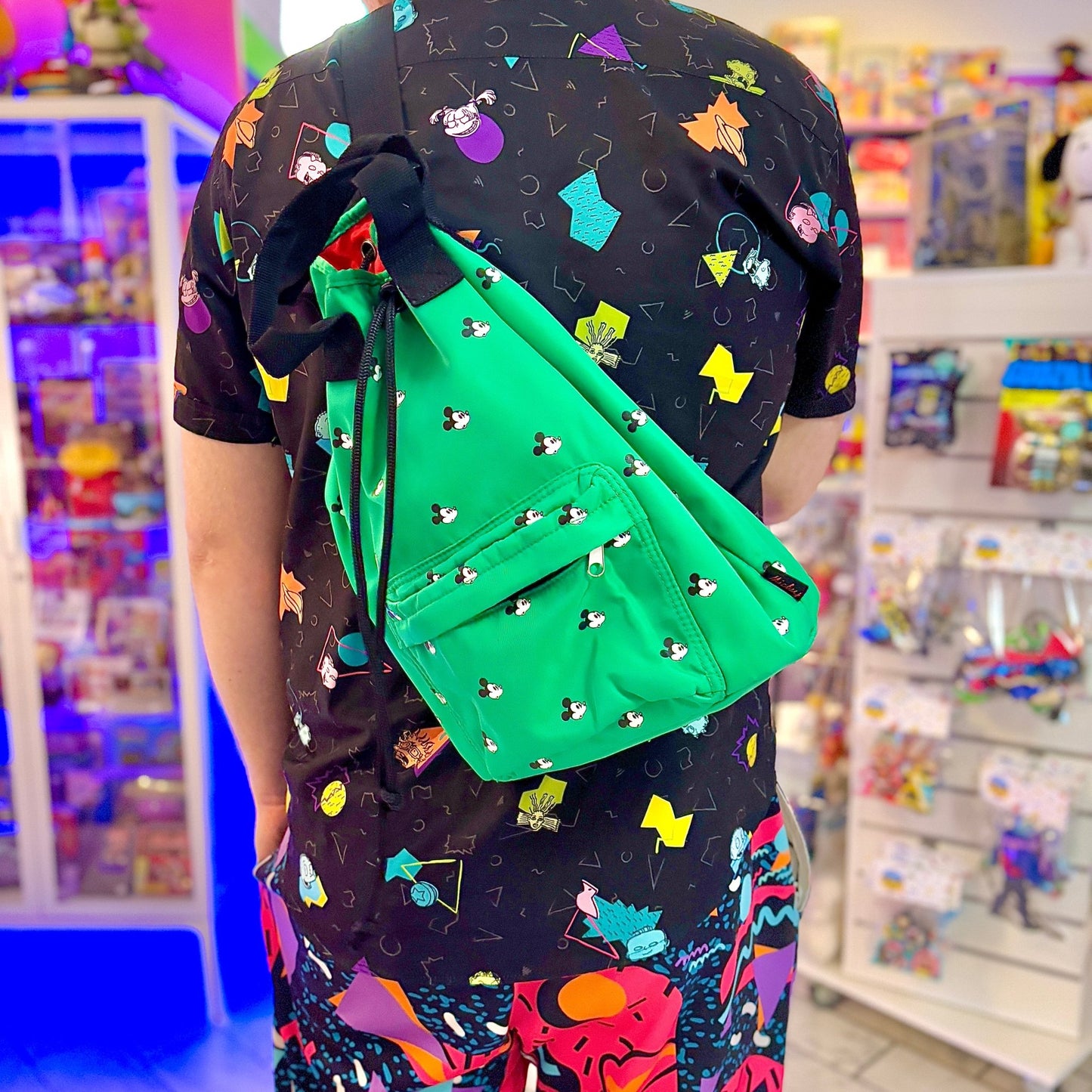 Mickey mouse x Forever 21 Mini Backpack Sling Bag Green (Disney) - PopCultGang