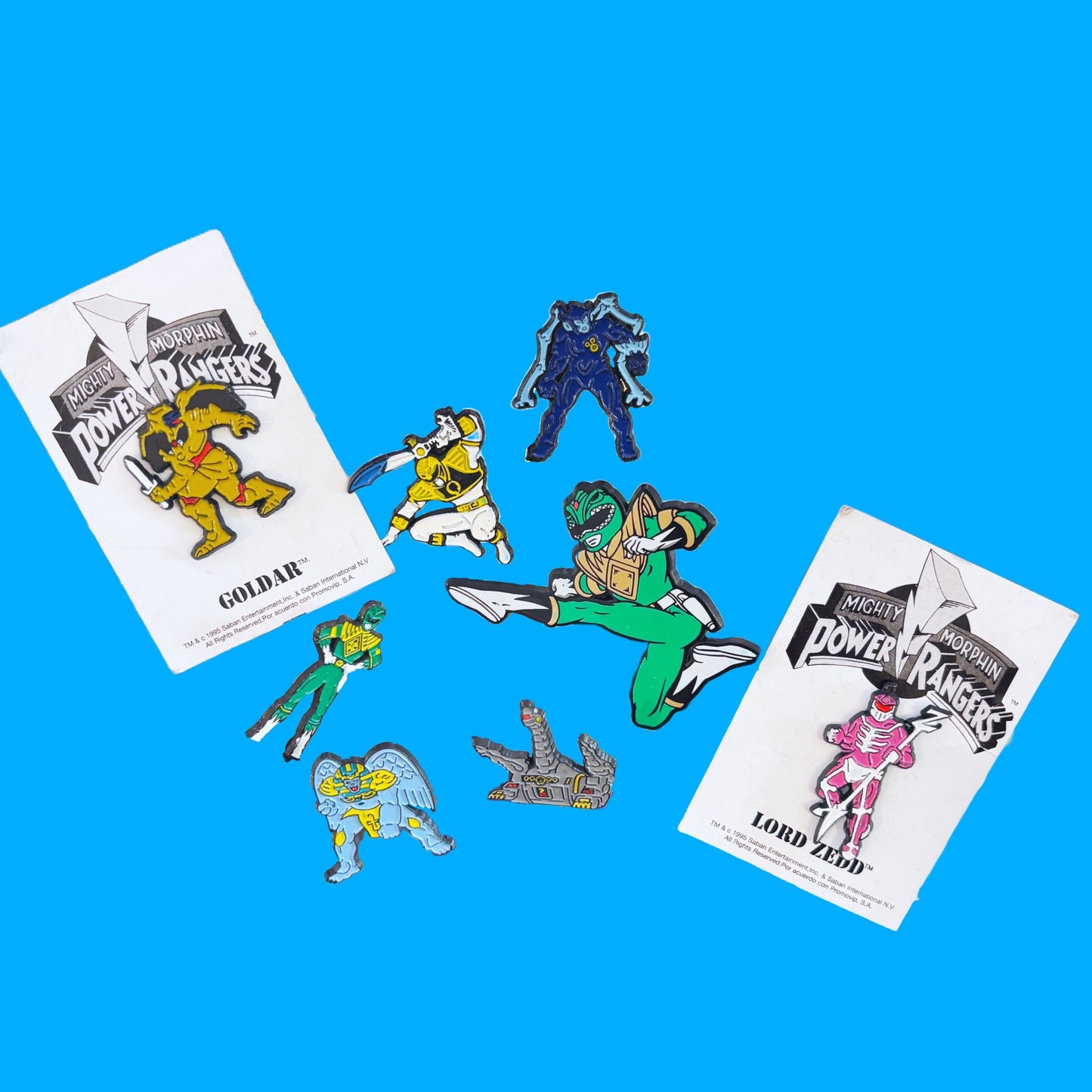Mighty Morphin Power Rangers - Vintage Enamel Pins (Bandai, 1995) - PopCultGang