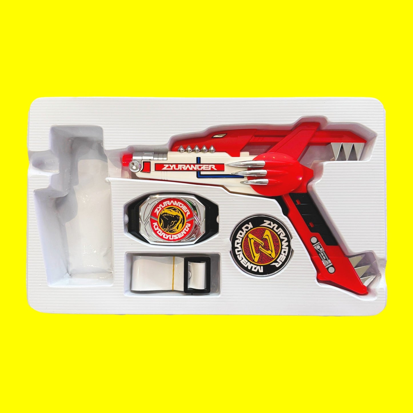 Migthy Morphin' Power Rangers: Kyoryu Sentai Zyuranger - Weapon Gun Ranger Stick Set (Bandai 1992) - PopCultGang