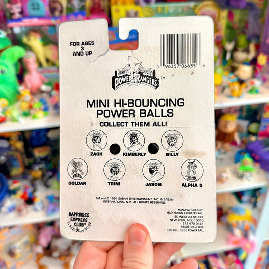 Migthy Morphin’ Power Rangers: Mini Hi-Bouncing Power Ball - Zach (90s) - PopCultGang