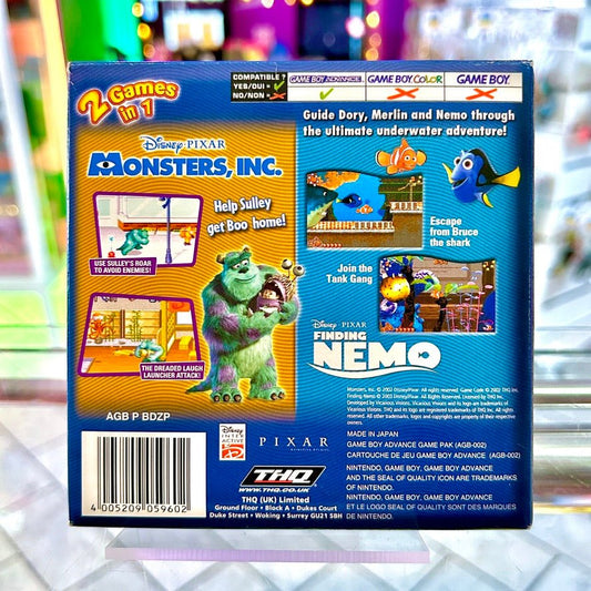 Monster's Inc. + Finding Nemo (CIB, Gameboy Advance) - PopCultGang