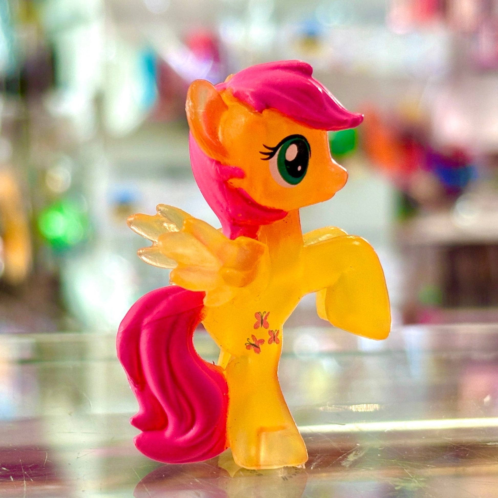 My Little Pony Mystery Minis (G4, 2010s): Transparent Fluttershy 5cm Figure - PopCultGang