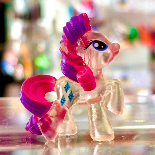 My Little Pony Mystery Minis (G4, 2010s): Transparent Rarity Pink Hair 5cm Figure - PopCultGang