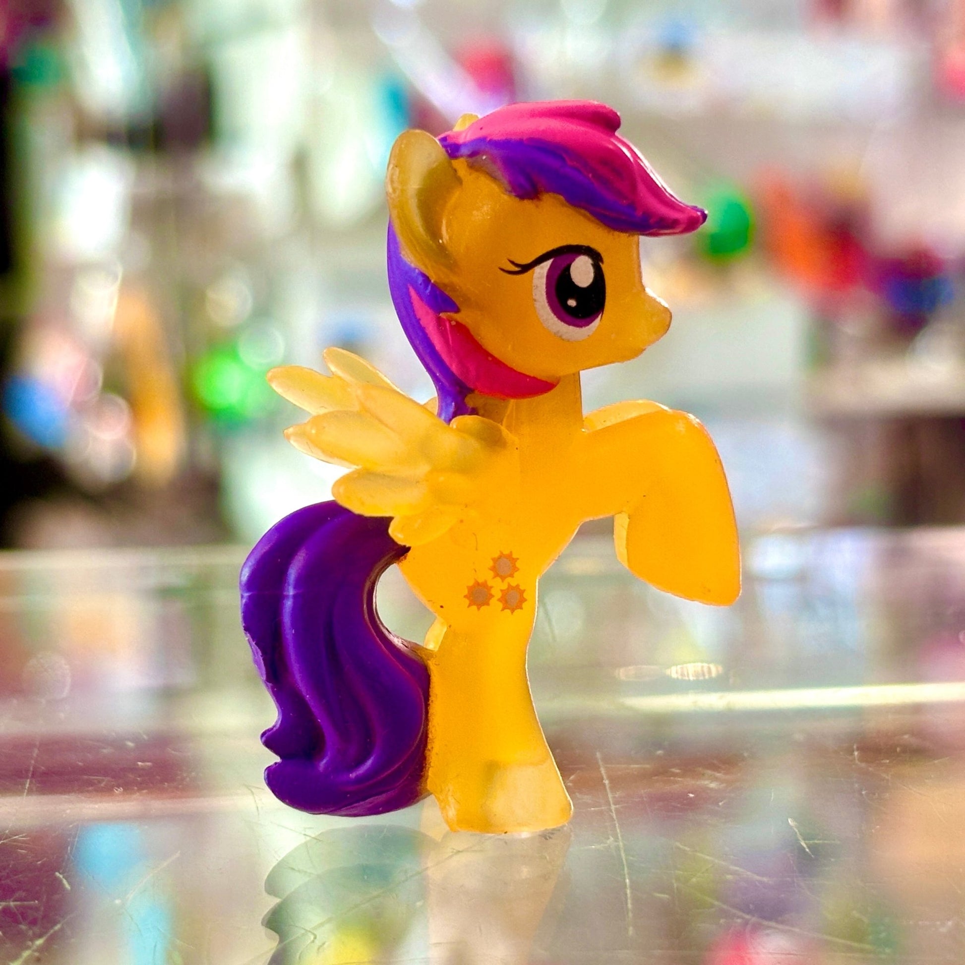My Little Pony Mystery Minis (G4, 2010s): Transparent Sunny Rays 5cm Figure - PopCultGang