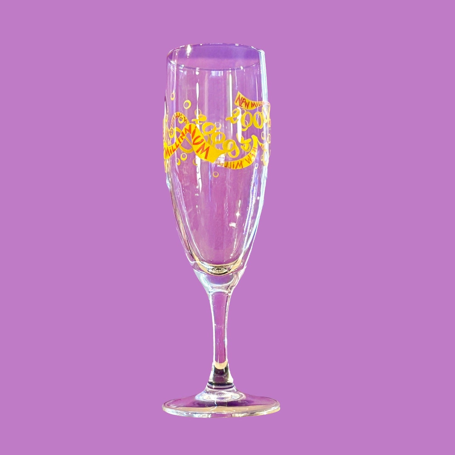 New Years Eve 2000: Millenium Vintage Champagne Glass - PopCultGang