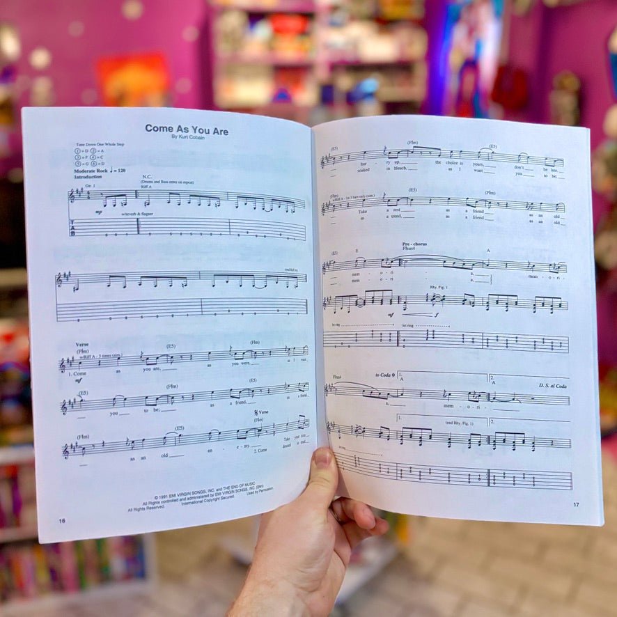 Nirvana: Nevermind - Sheet Music Book (90s) - PopCultGang