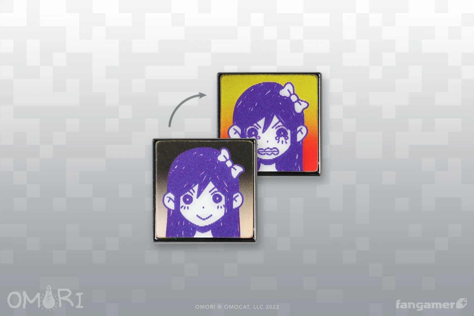 OMORI: Angry AUBREY Lenticular Pin (Fangamer) - PopCultGang