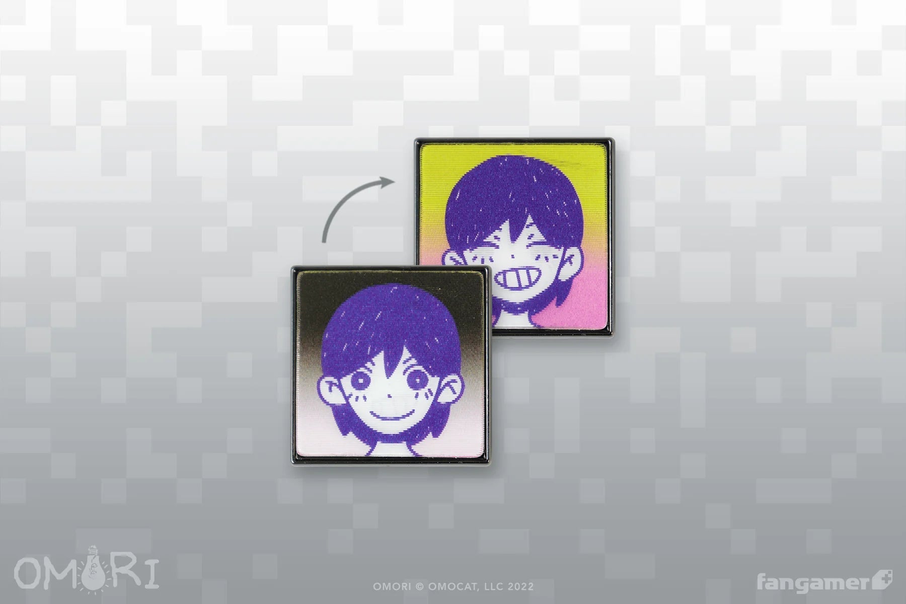 Omori - Happy Kel Lenticular Pin - PopCultGang