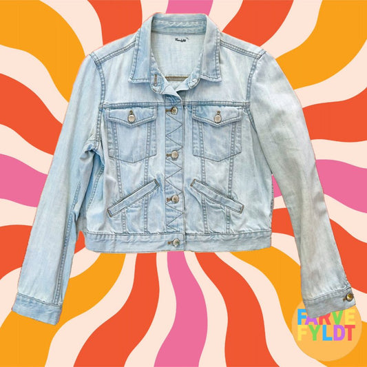 Peanuts: Snoopy & Woodstock Yellow Polka Dots - Upcycled Denim Jacket (FARVEFYLDT x POPCULTGANG) - PopCultGang