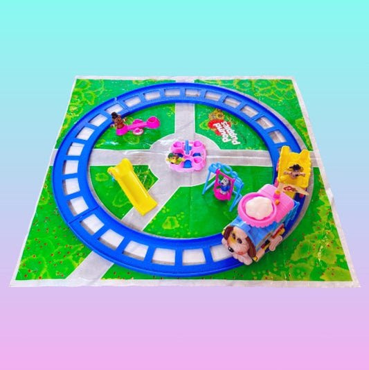 Pound Puppies: Wind-Up Getaway Railroad Playset (boxed, 80s) - PopCultGang