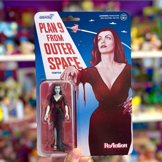 ReAction Figures: Plan 9 From Outer Space Vampira Action Figure Grayscale (Super7) - PopCultGang