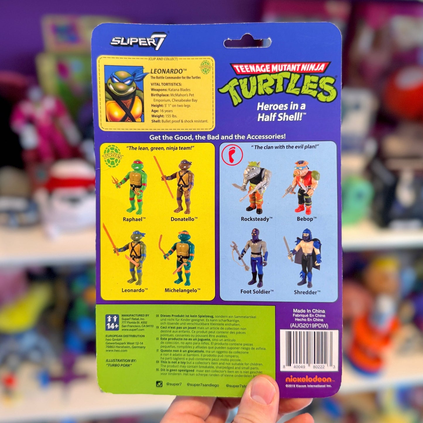 ReAction Figures - Teenage Mutant Ninja Turtles: Leonardo (2019) - PopCultGang