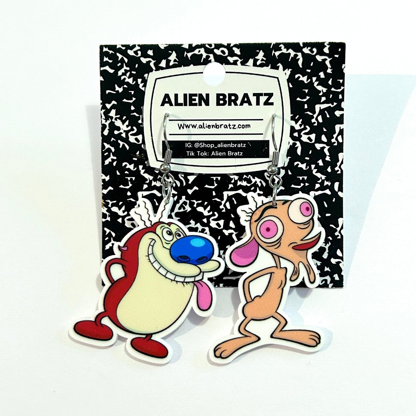 Ren & Stimpy Earrings - PopCultGang