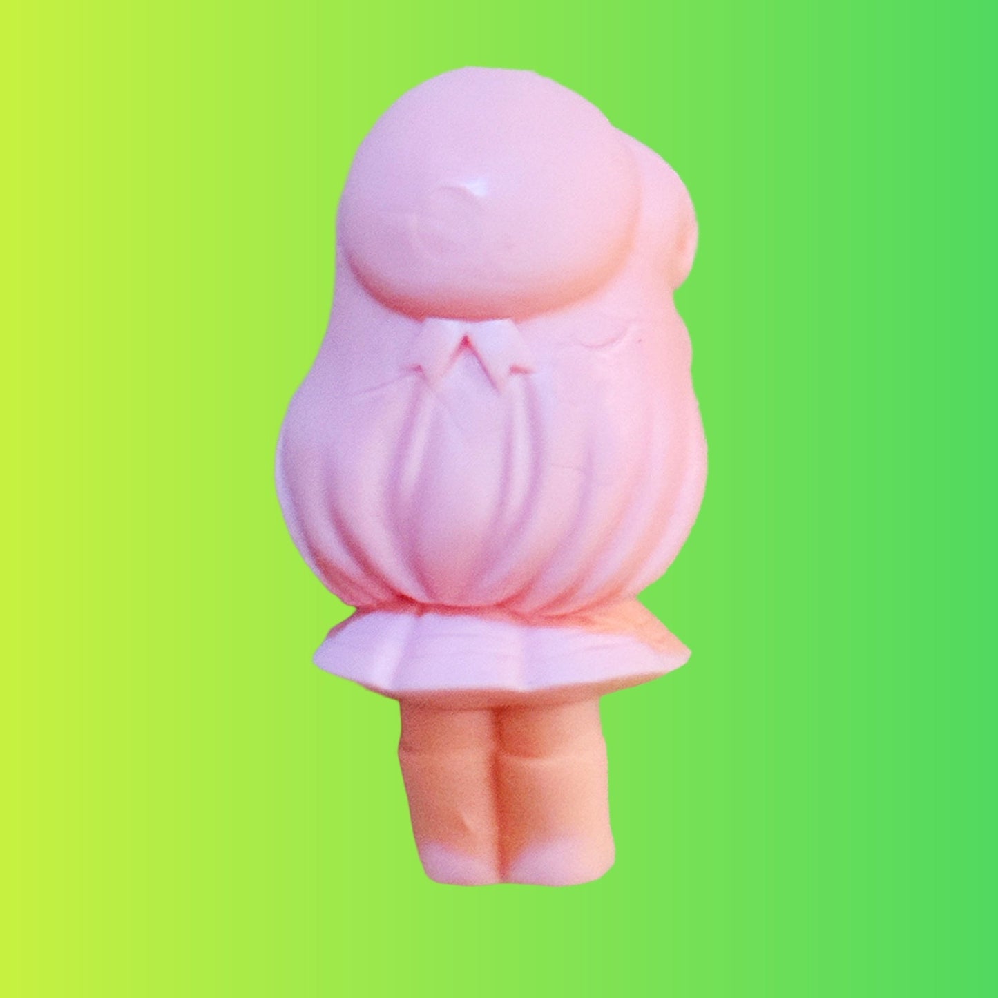 Saint Tail: Eimi Haneoka With Staff - Blue Rubber PVC Keshi Figure (Japan, 90s) - PopCultGang