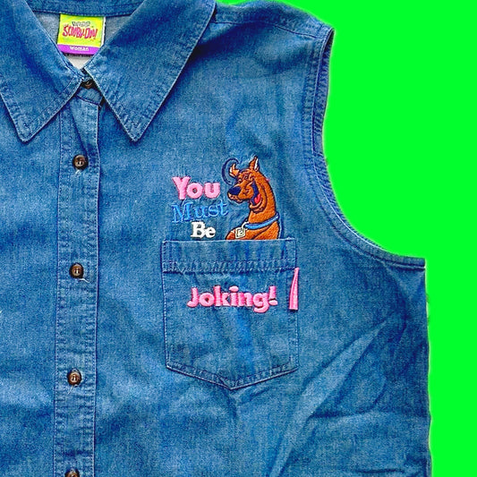 Scooby Doo Sleeveless Denim Shirt (Cartoon Network, 2000s) - PopCultGang