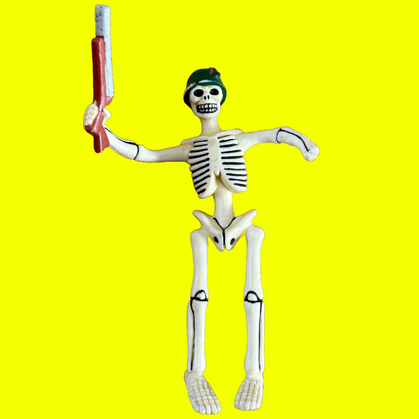 Skull Force: Bendable Skeleton w. Flintlock Rifle Action Figure (TNT Toys, 1994) - PopCultGang